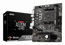Tarjeta Madre Msi A520m-a Pro, Socket Am4, 2x Ddr4 4600mhz, 1x M.2, 1x Hdmi, Micro Atx